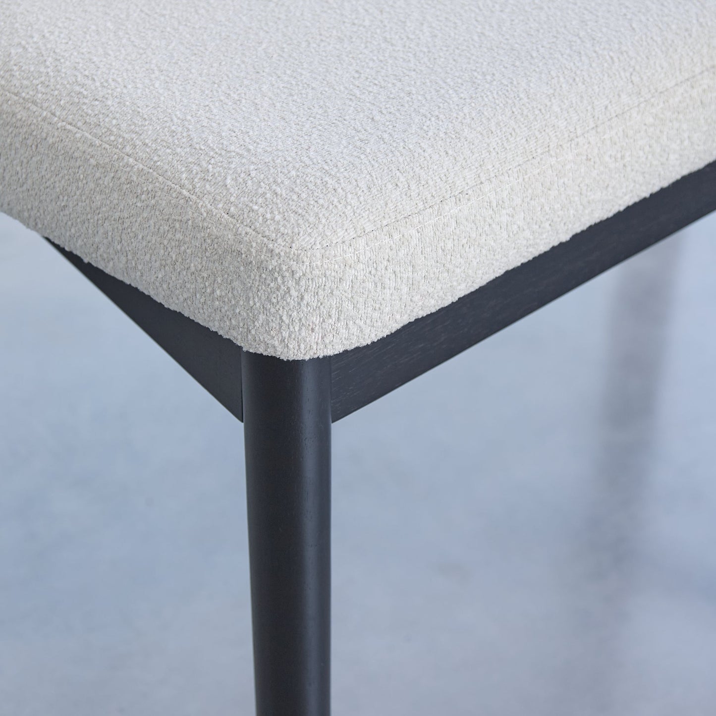 Light Beige Boucle Dining Chairs