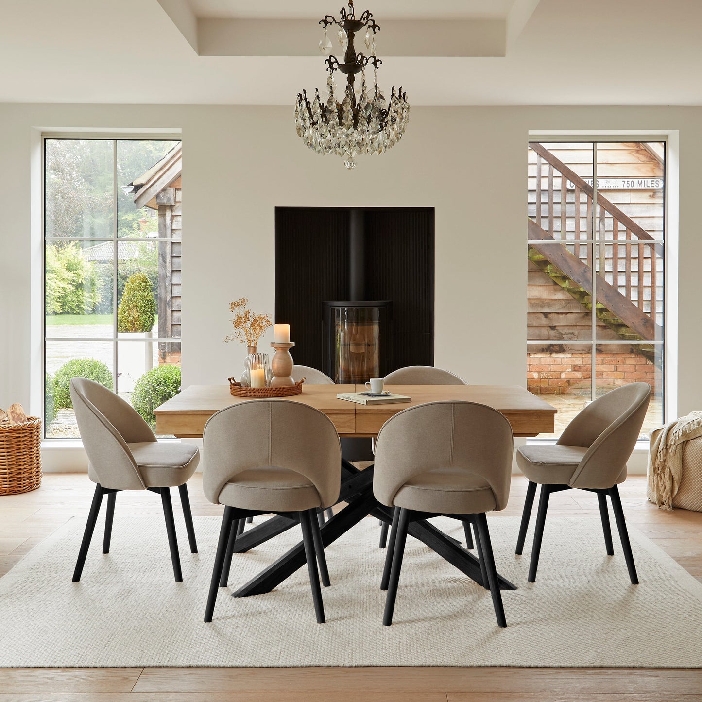 dining chairs beige