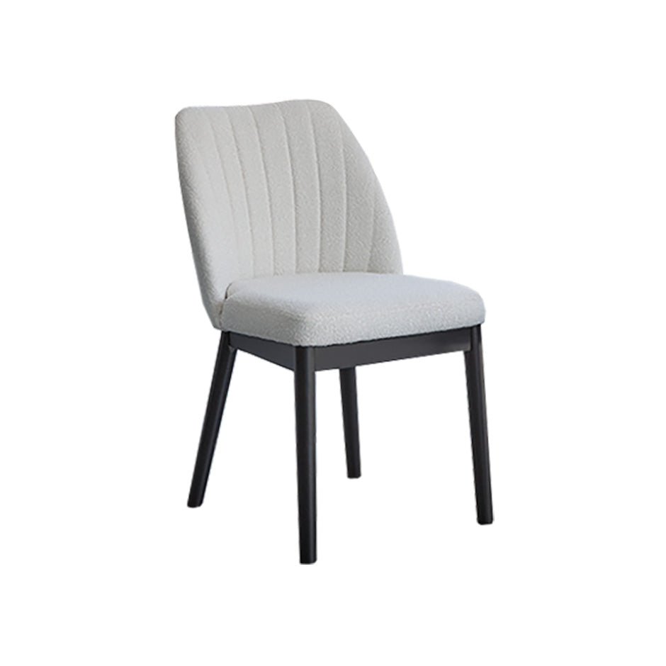 Light Beige Boucle Dining Chairs